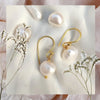 #14 - Drop Baroque Pearl Earrings - Gold Hook - Jewellery