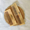 Organic Neem Wood Combs - Pack of 2 - Detangling Shower 