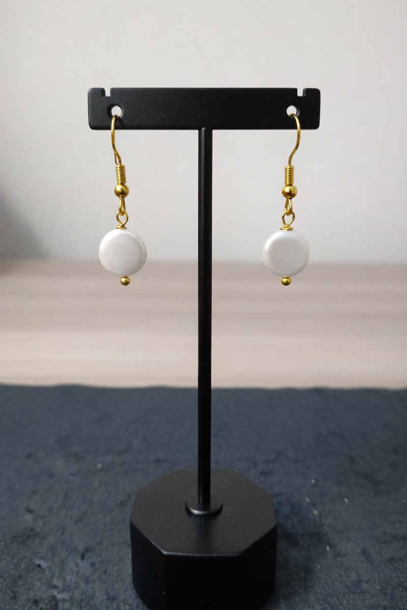 ONEarth - #13 - Coin Baroque Pearl Earrings