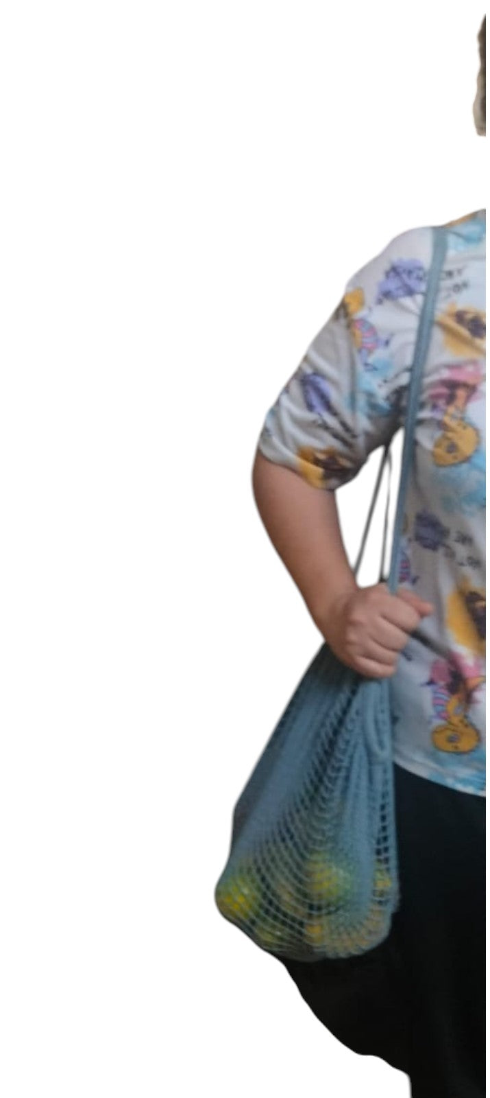Cotton Mesh Shopping Bag - Funky Color