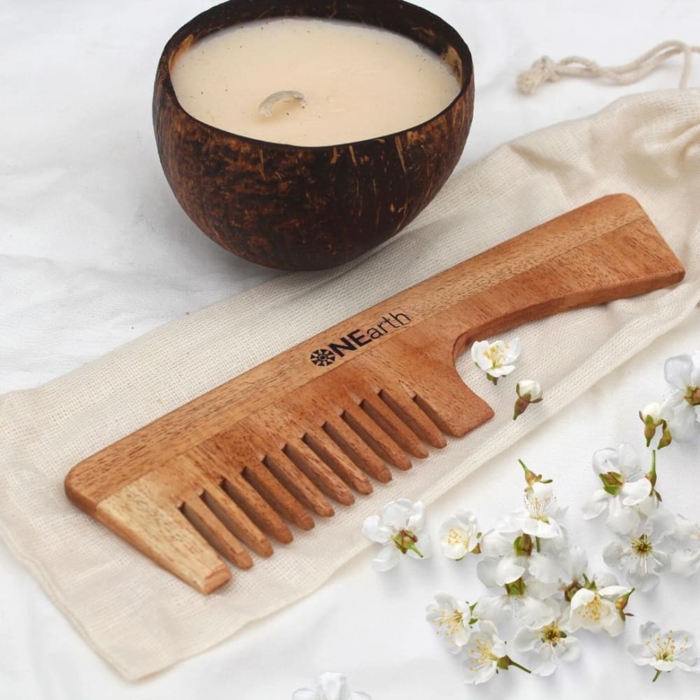 Organic Neem Wood Combs - Pack of 4