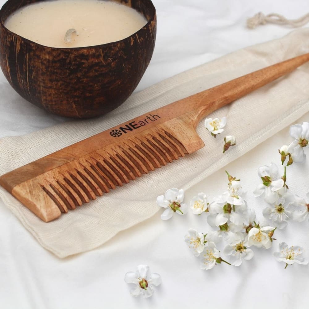 Organic Neem Wood Combs - Pack of 4