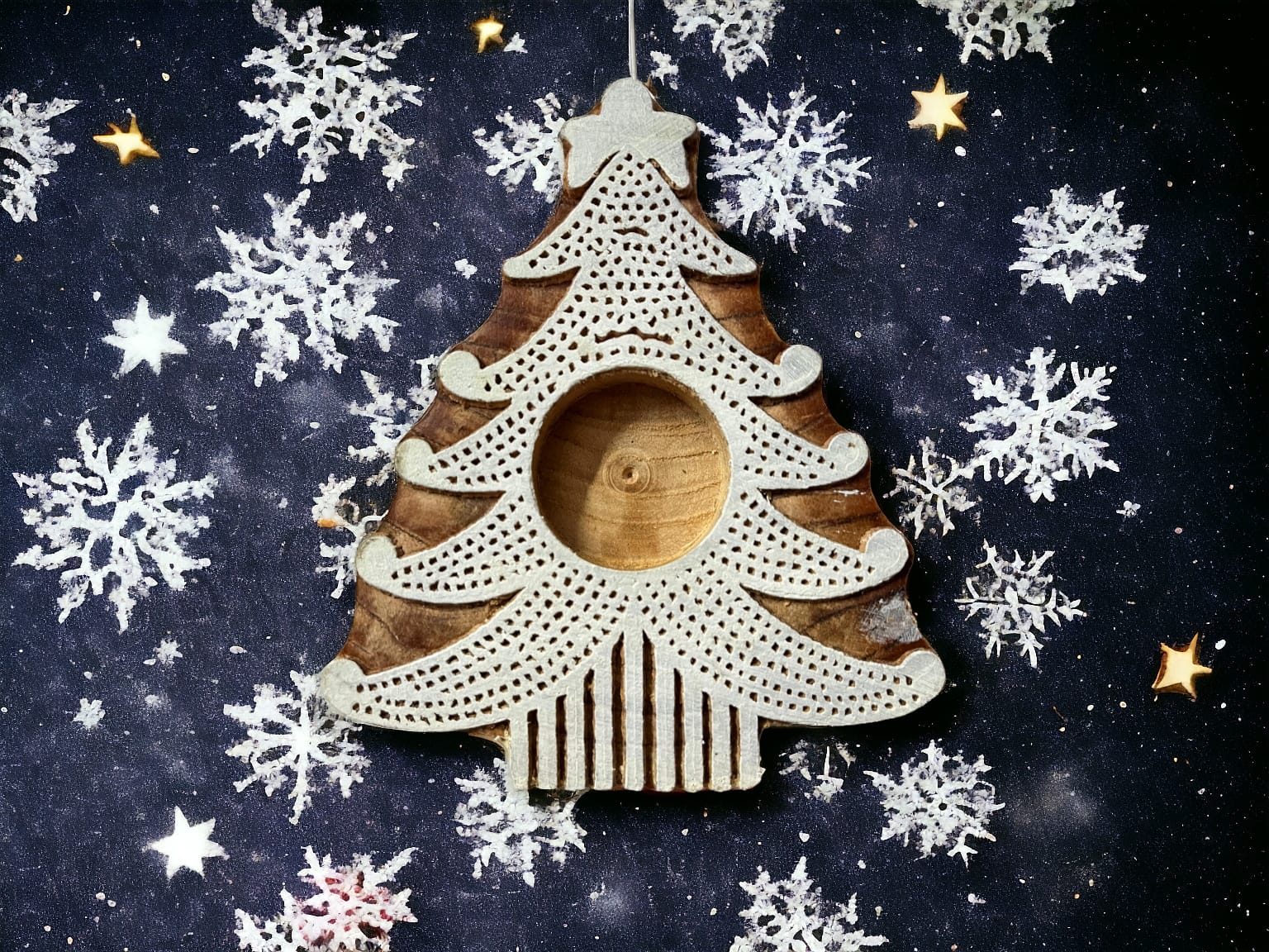 Christmas tree tea light holder (set of 2) thumbnail 5