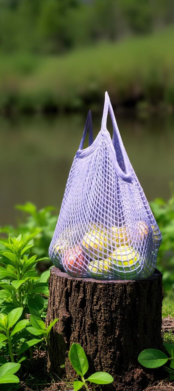 Cotton Mesh Shopping Bag - Funky Color