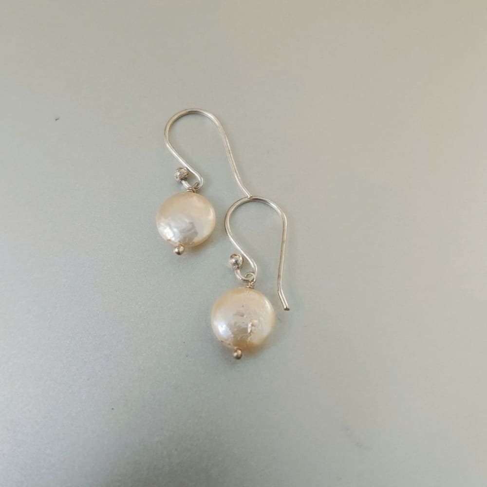 #13 - Coin Baroque Pearl Earrings - Jewellery