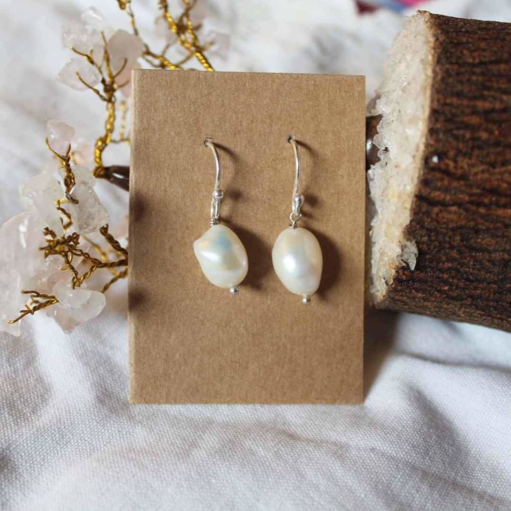 ONEarth - #14 - Drop Baroque Pearl Earrings thumbnail 6