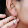 #19 - Coin Baroque Pearl Earrings - ONEarth