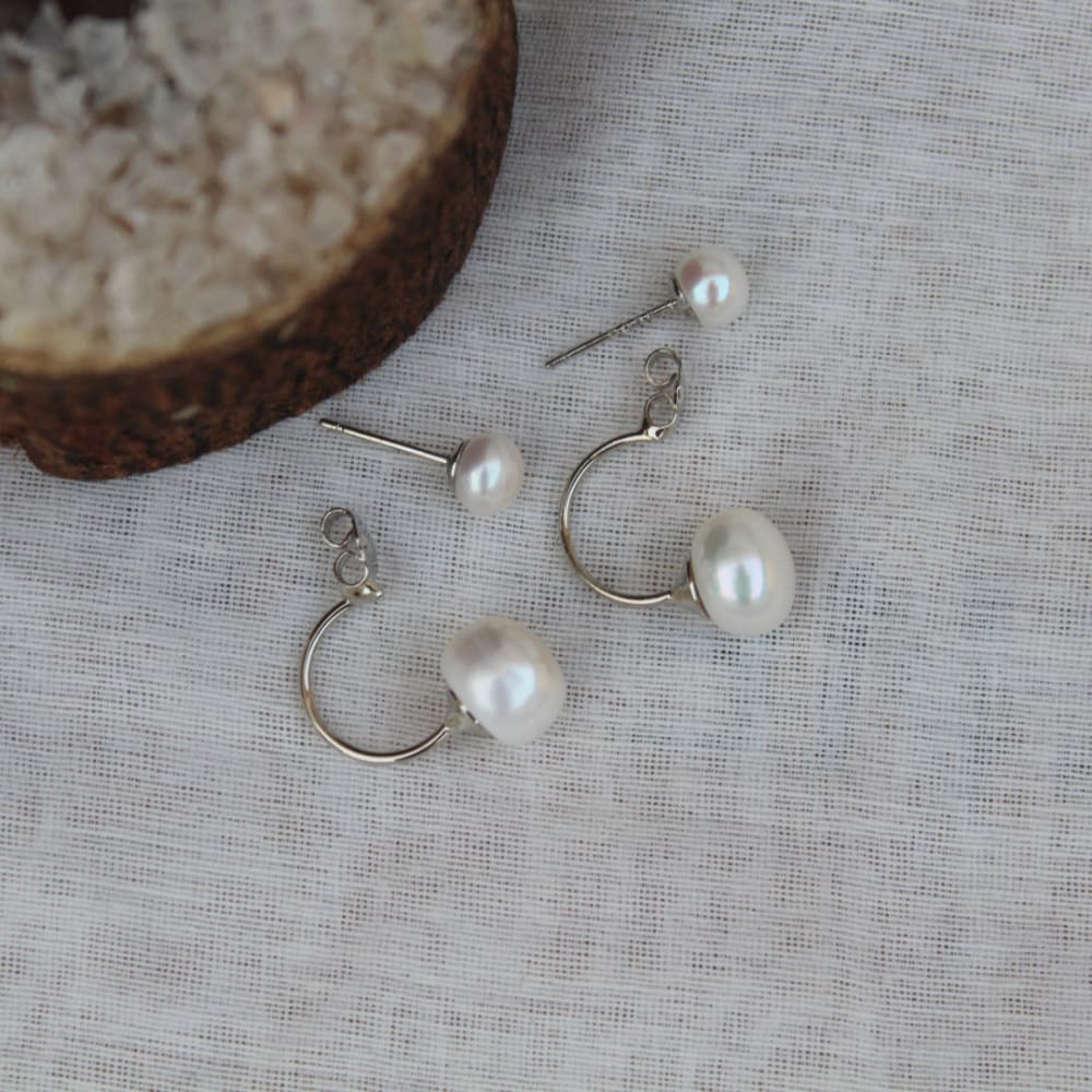 #36 - Studs Baroque Pearl Earrings - Jewellery