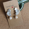 #38 - Spherical Pearl Earrings - Silver - Jewellery