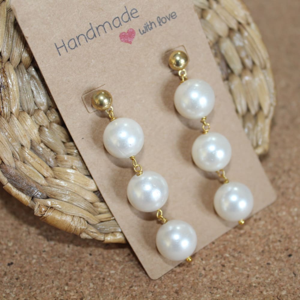 ONEarth #5 Round Shell Pearl Earrings