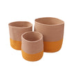 Dual tone Jute Baskets ( Yellow)