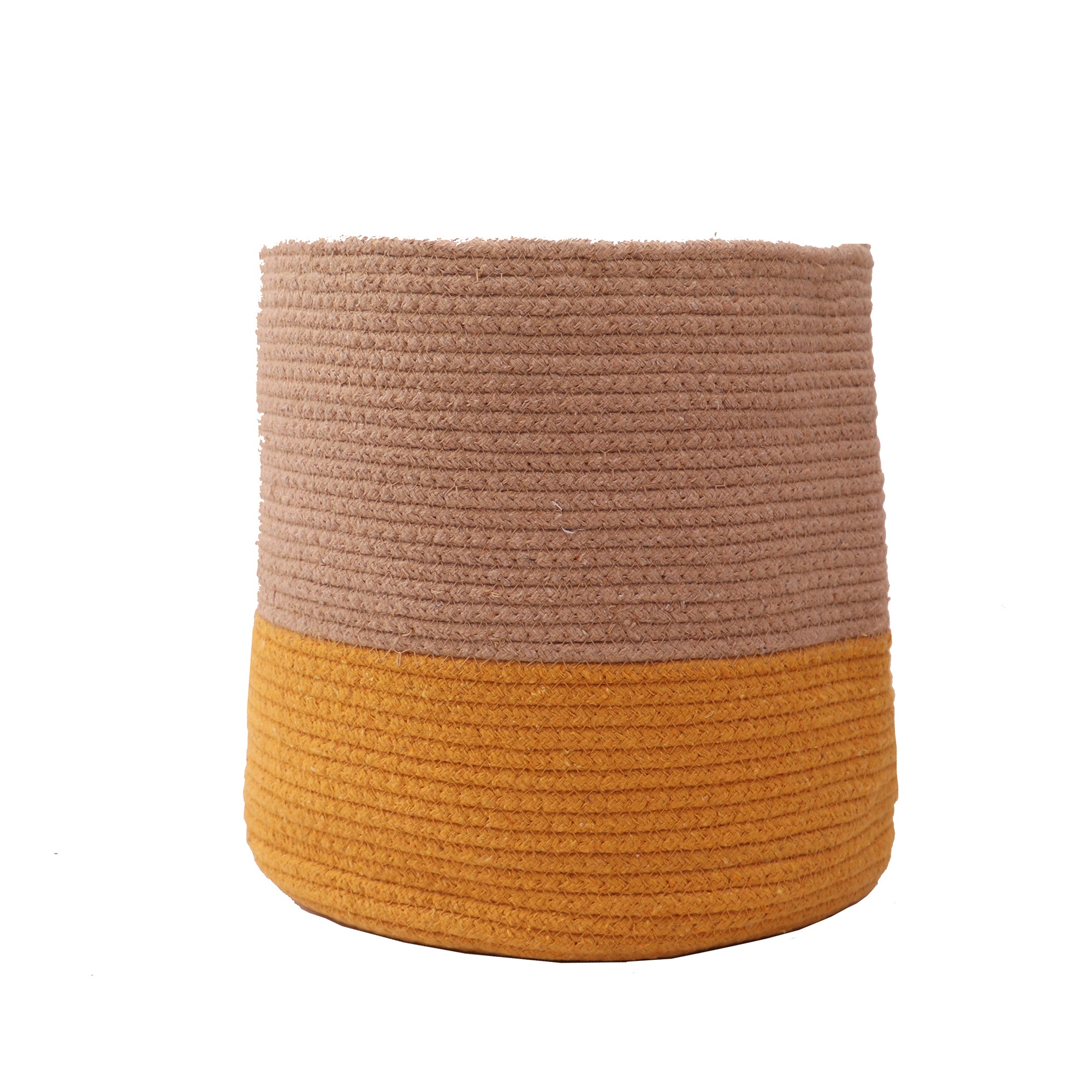 Dual tone Jute Baskets ( Yellow)