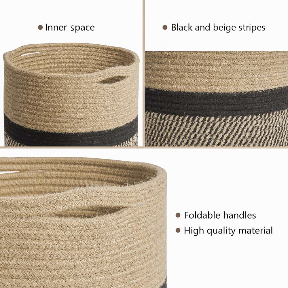 Black Jute Rope Baskets / Planters thumbnail 5