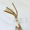 Brass / Copper Straws With Cleaner - Pack of 2 - Brass / 