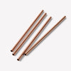 Brass / Copper Straws With Cleaner - Pack of 2 - Copper / 
