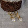 Coin Baroque Pearl Earrings - Golden - Jewellery