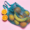 Load image into Gallery viewer, Cotton Mesh Shopping Bag - Funky Color - 1 / Blue Shoulder 