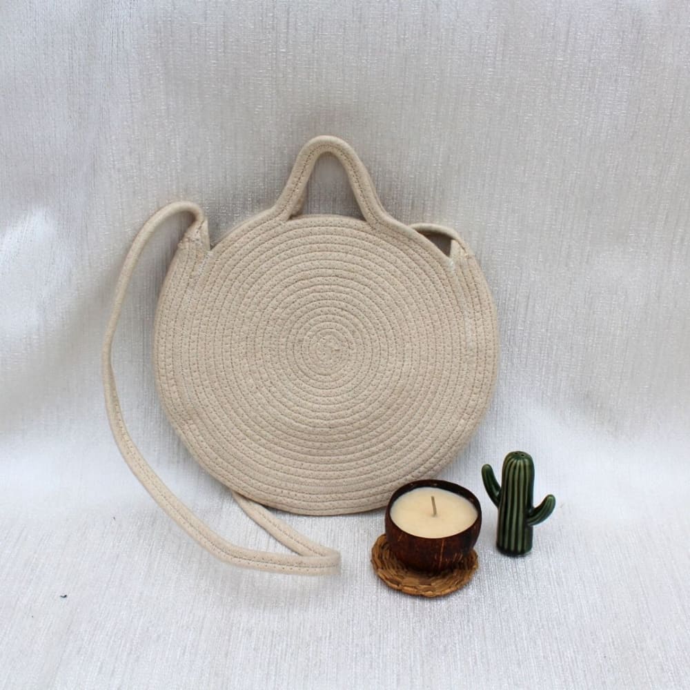 Cream & Round Sling Bag - Bags