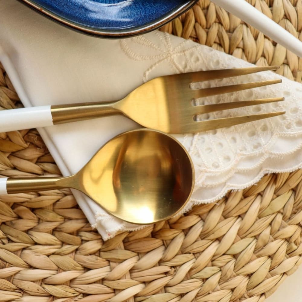 Designer Steel Cutlery Set (white) - ONEarth