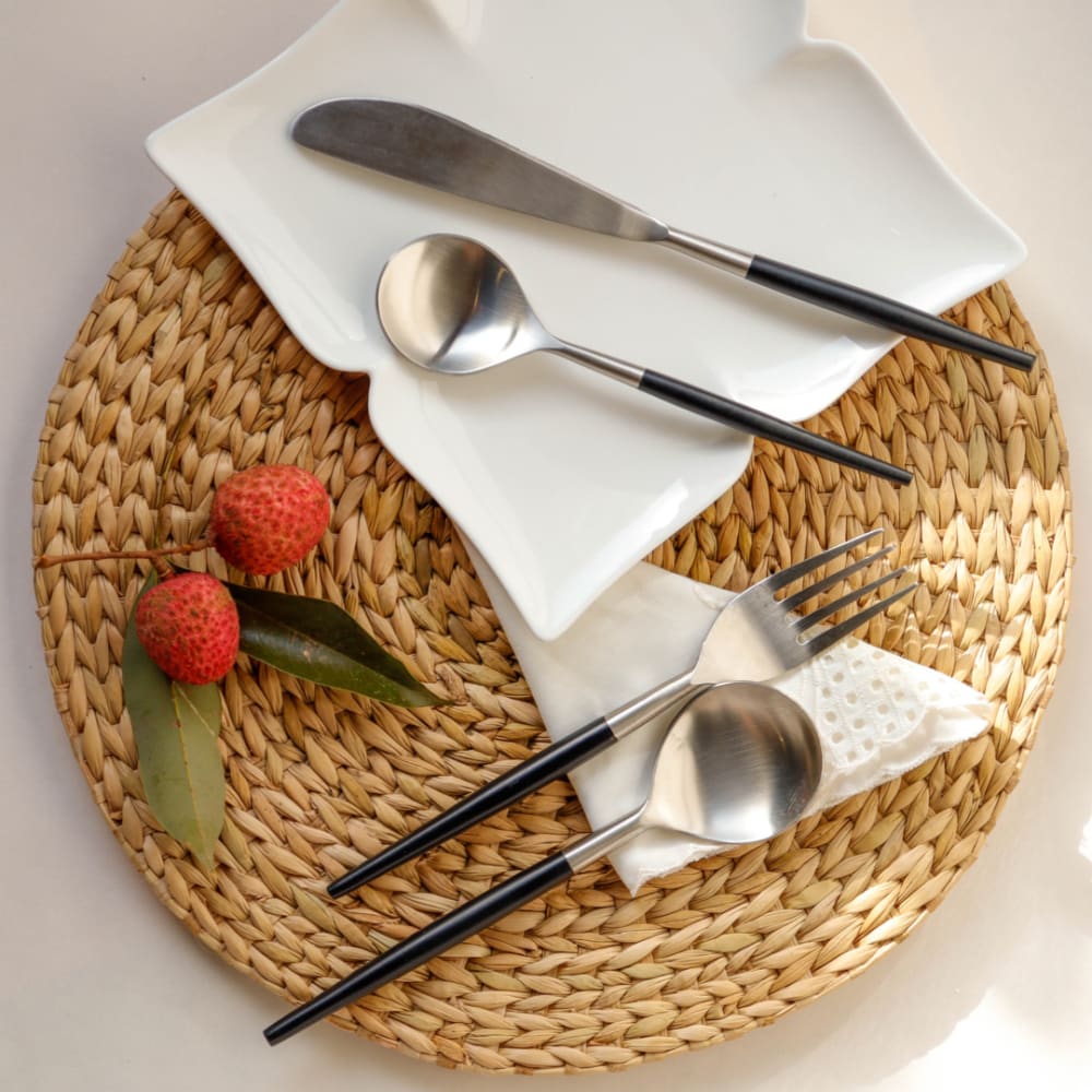 ONEarth - Grey & Black Steel Cutlery Set thumbnail 5