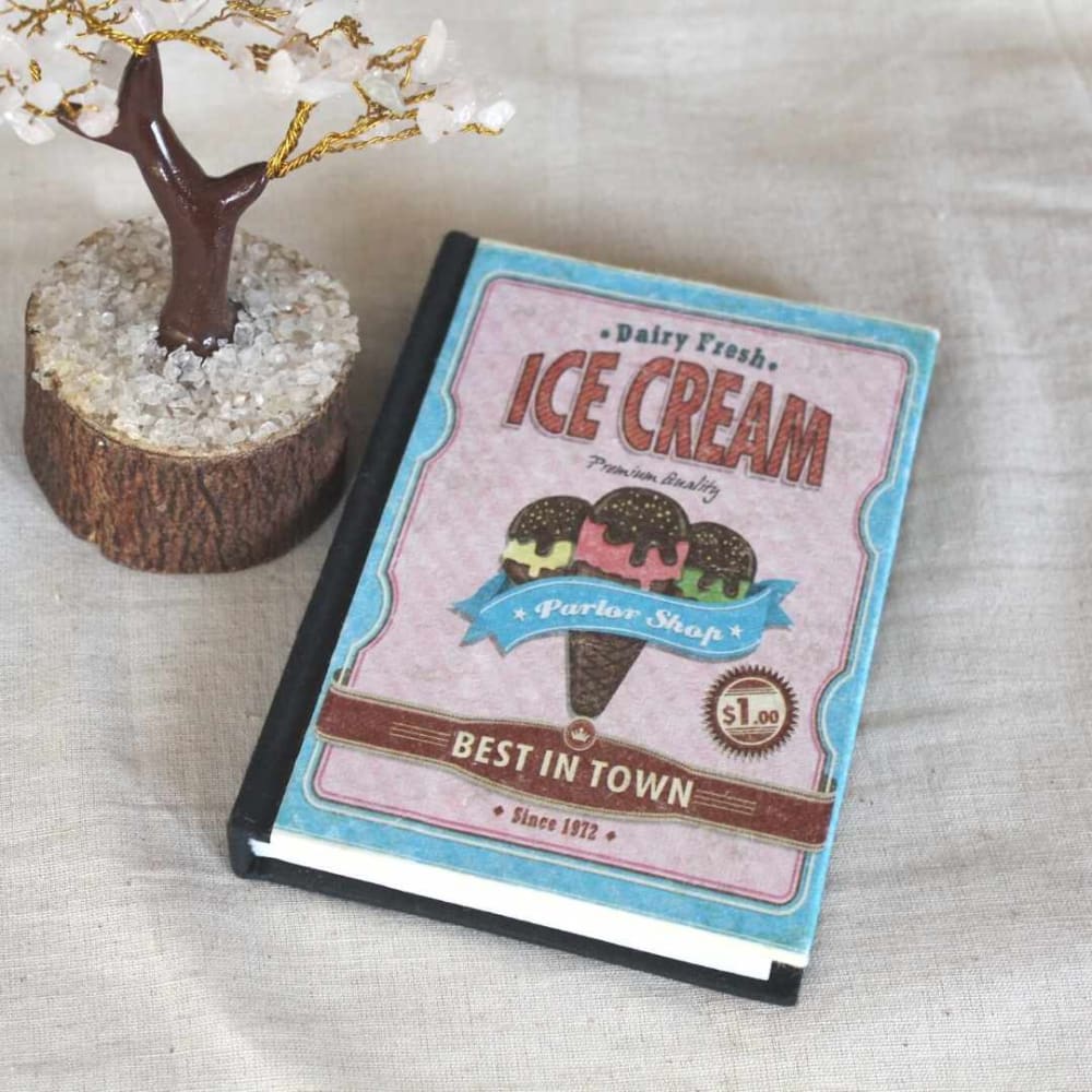 Hardcover Recycled Paper Journal - Ice Cream - Stationery