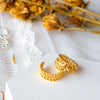 Hoops - Gold Plated Brass Metal Earrings - Jewellery