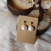 Shell Coin Pearl Earrings #30