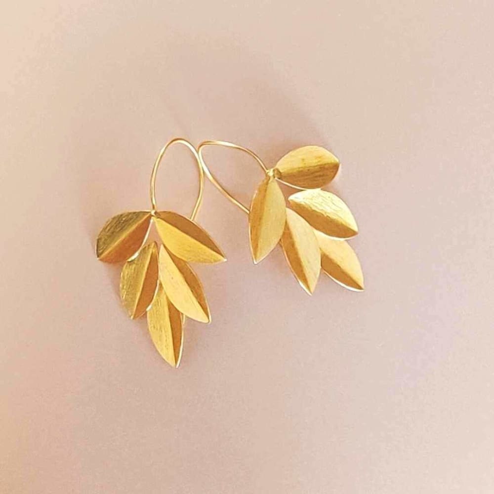 Leaves - Metal Earrings - Jewellery