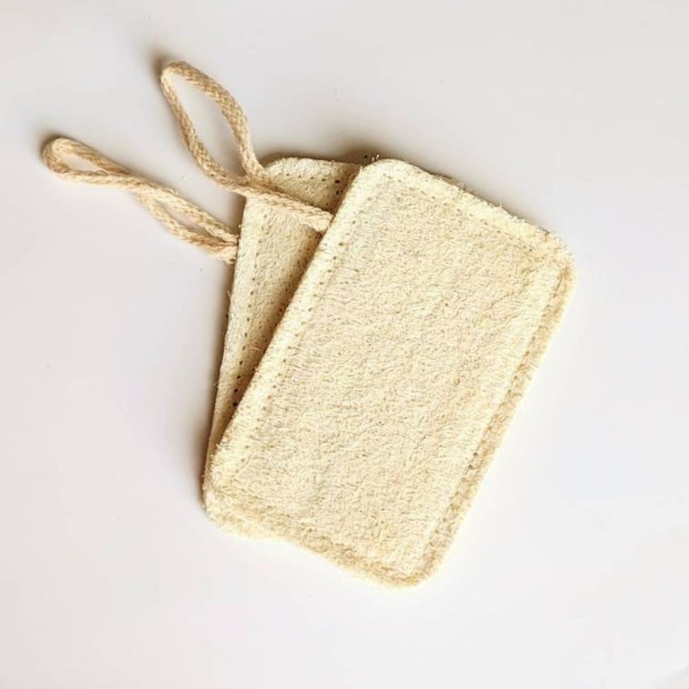 Natural Loofah Body Scrubber- Pack of 2 - Rectangle - 