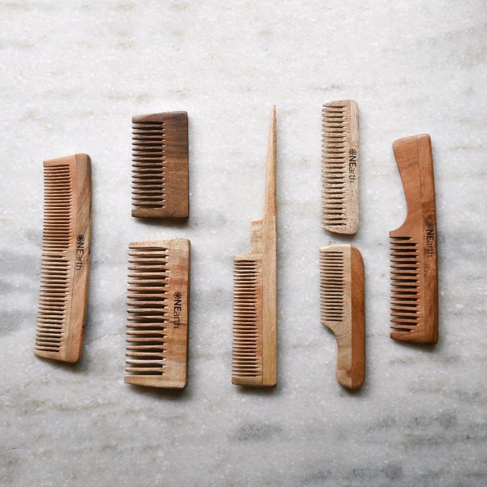 Organic Neem Wood Combs - Pack of 7 - Personal care