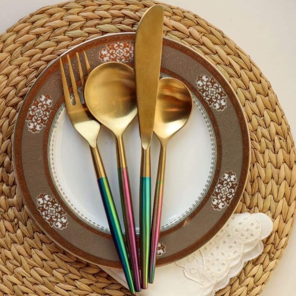 Rainbow Steel Cutlery Set - Handle - Kitchen