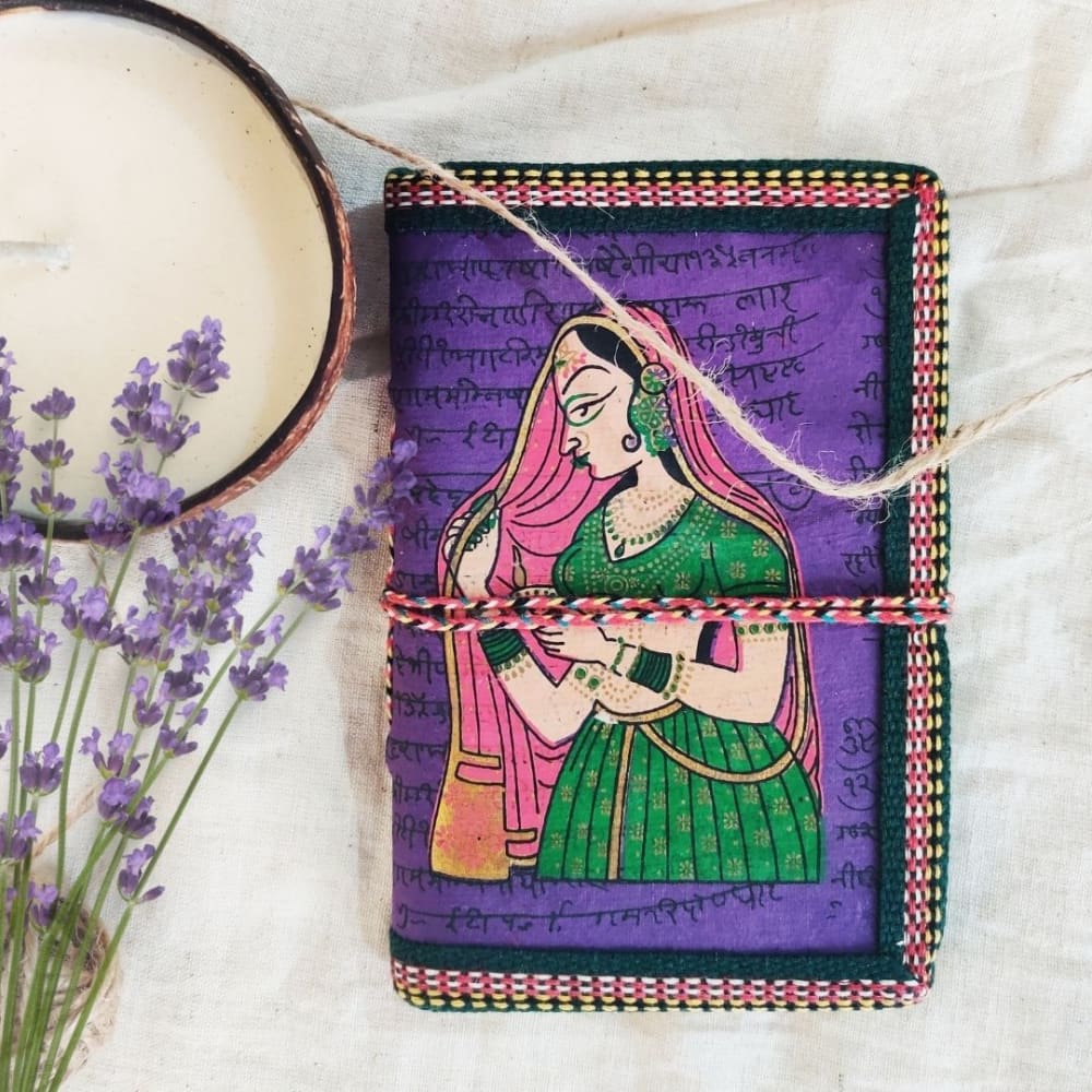 Recycled Paper Bahi-Khata (Journal) - Rajasthani Women - 