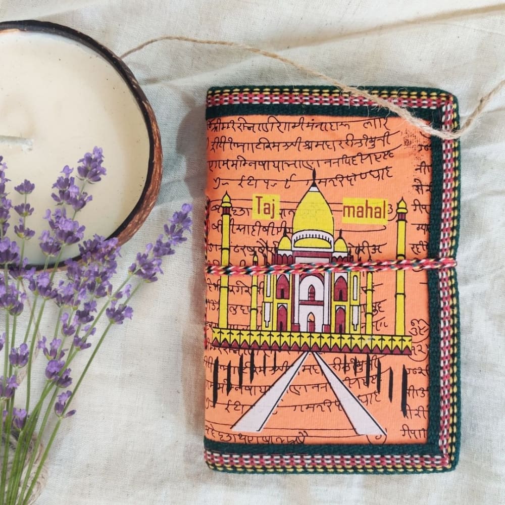 Recycled Paper Bahi-Khata (Journal) - Taj Mahal - Stationery