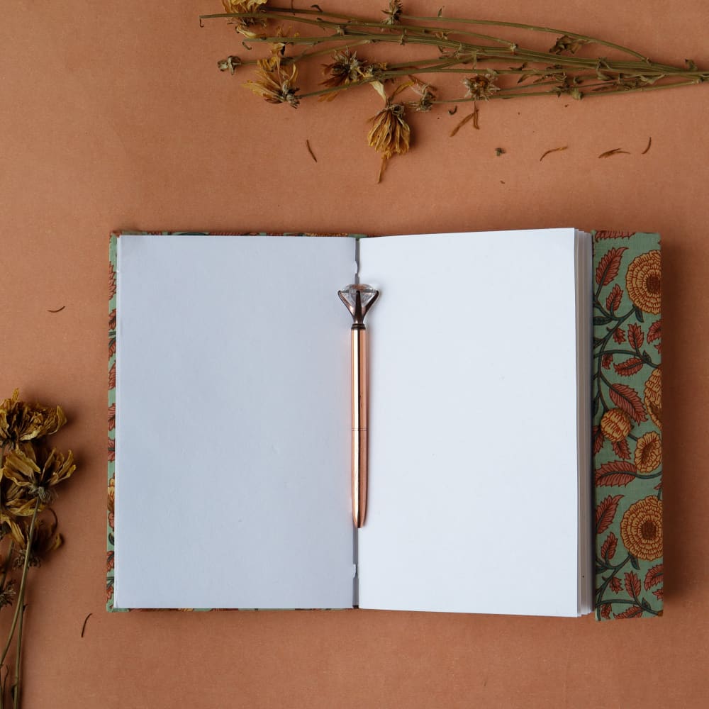 Recycled Paper Vintage Journal (GREEN) - Jumbo - Stationery