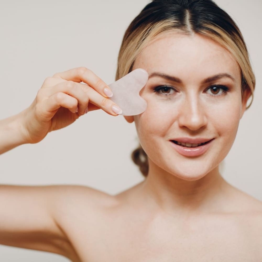 Rose Quartz Gua Sha Massager - Rose Quartz Gua Sha - 