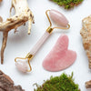 Rose Quartz Gua Sha Massager - Rose Quartz Roller+ Gua Sha -