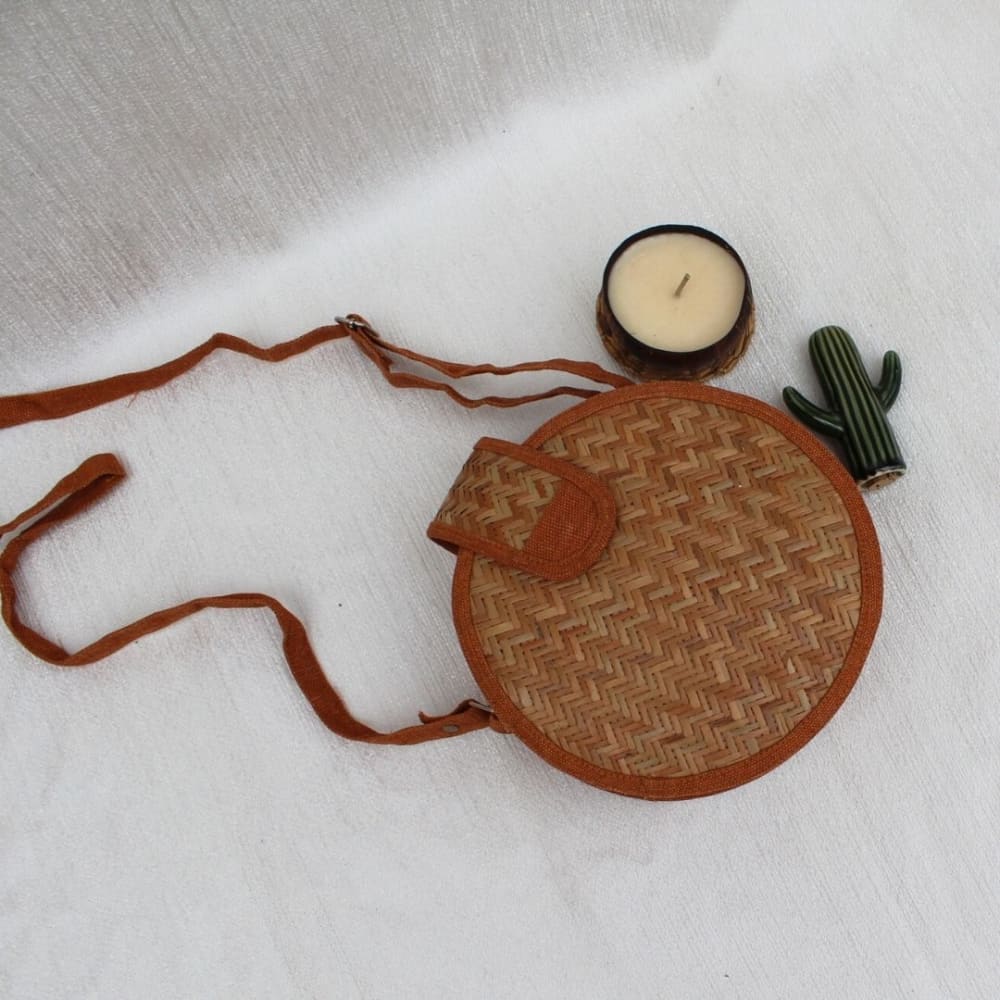 Round Shital Pati Sling Bag - Bags