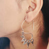 Load image into Gallery viewer, Swan - Silver Plated Brass Metal Earrings - Jewellery